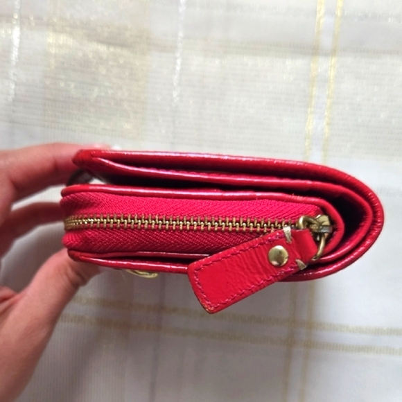 Coach Heritage Khaki Pink Stripe Wallet - Picture 6 of 16